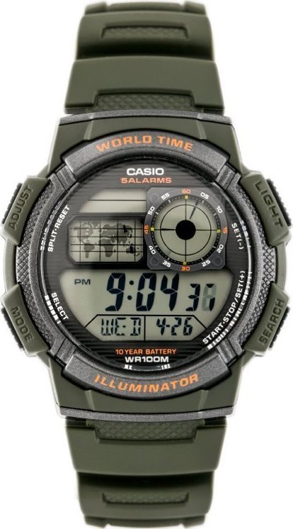 ZEGAREK MĘSKI CASIO AE-1000W 3AV (zd073b) - WORLD TIME