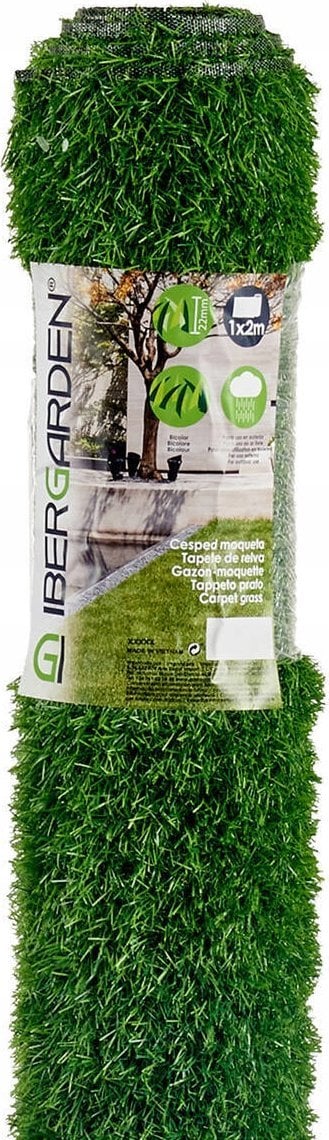 Ibergarden Sztuczna trawa na balkon, rolka, wys. 2,2 cm, 1 x 2 m