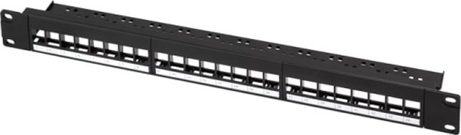 LogiLink LogiLink Keystone Patchpanel 19", 24 Module, leer, schw. 1HE
