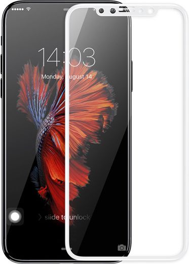 GSM City SZKŁO HARTOWANE 3D CAŁY EKRAN IPHONE X BIAŁY PRINT