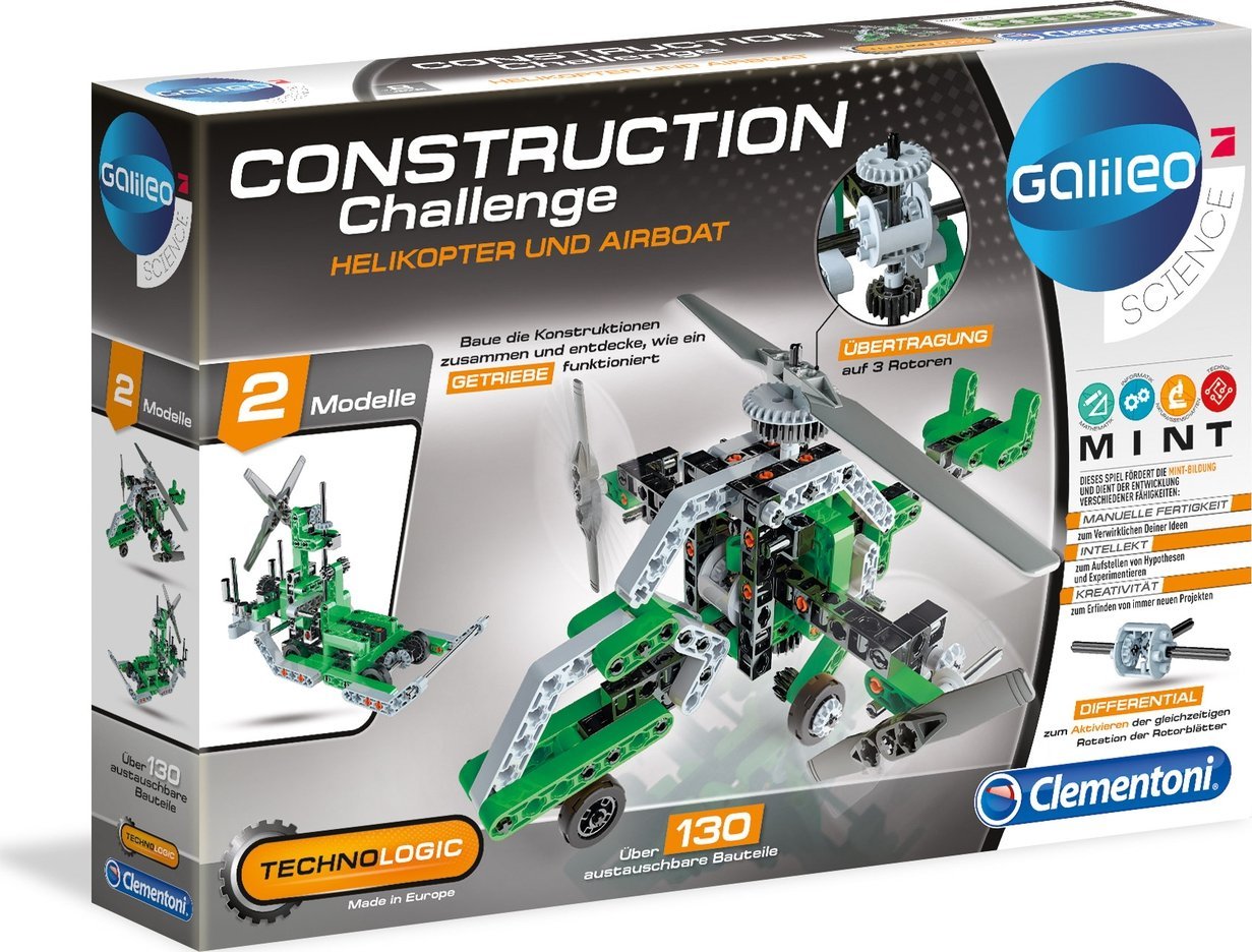 Eichhorn Clementoni klocki Galileo Construction Helikopter