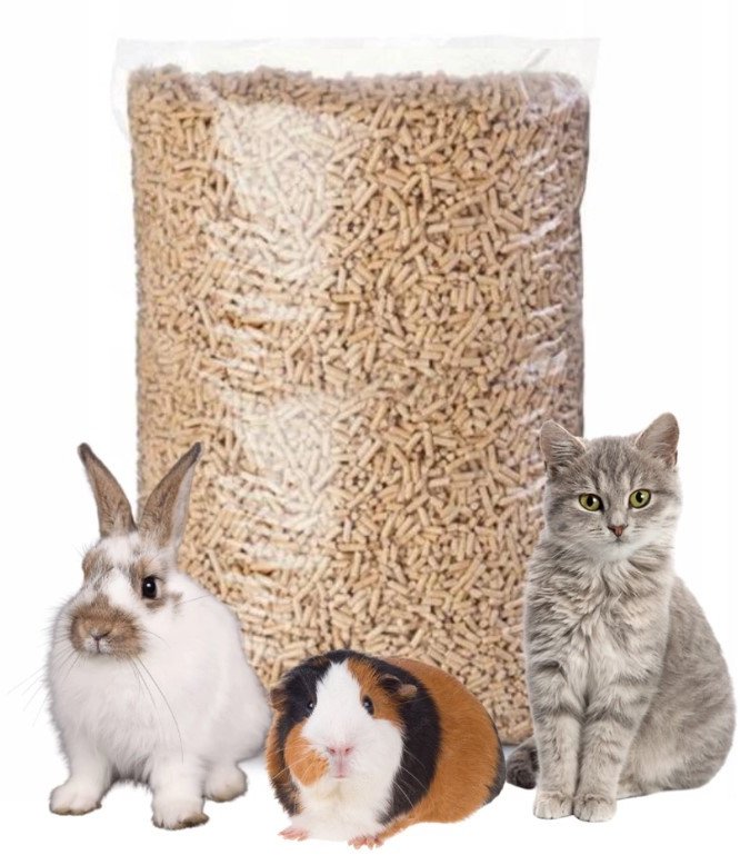 Żwirek dla kota EcoPellet* żwirek drewniany pellet dla kota, świnki, królika 7L