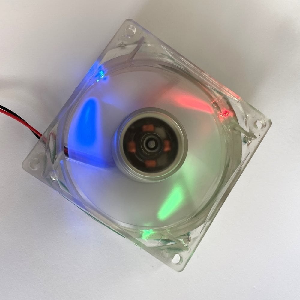 Wentylator EuroCase EUROCASE wentylator 80mm, 12V/0,14A, podświetlany RGB (molex)