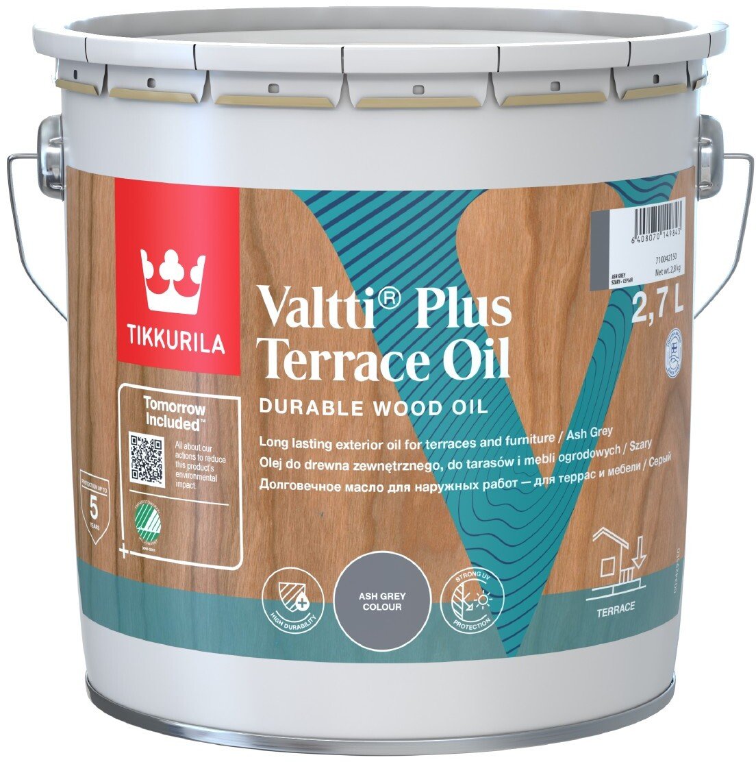 Tikkurila VALTTI+ TERRACE OIL ASH GREY YD 2.7L