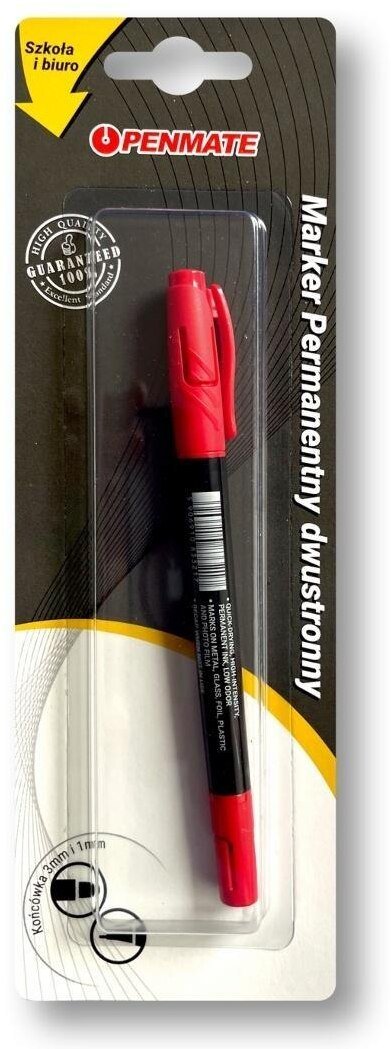 Penmate Marker permanentny dwustronny czerwony PENMATE