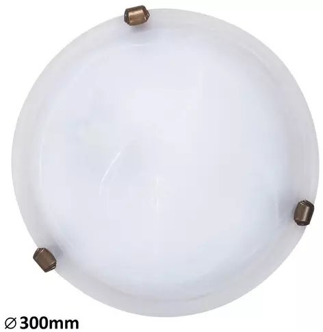 Lampa sufitowa Rabalux Plafon lampa sufitowa Rabalux Alabastro/Duna 1x60W E27 biały/brąz 3203