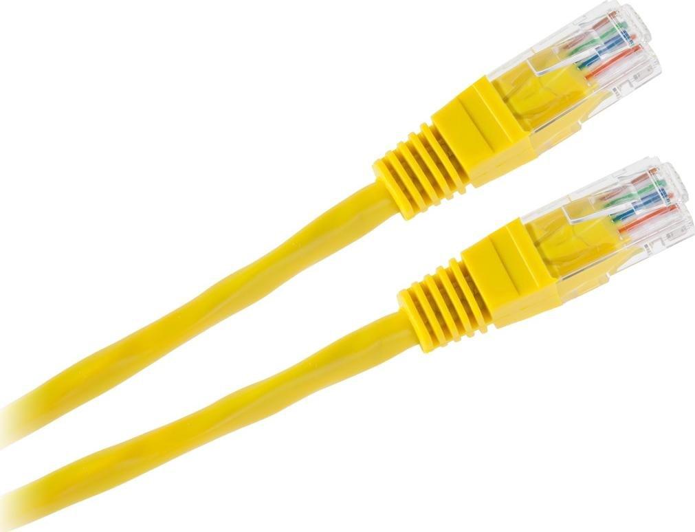 LP Patchcord kabel UTP 8c wtyk-wtyk 0,5m CCA żółty