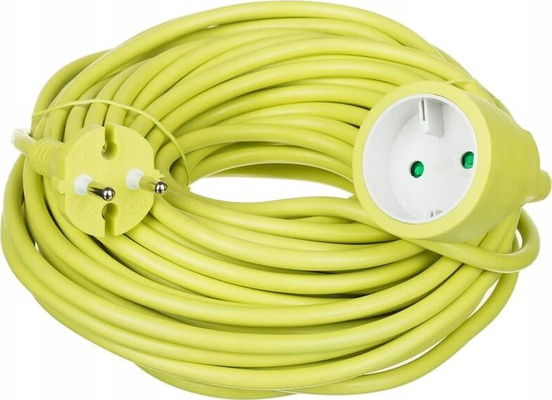 Düwi Przedłużacz ogrodowy kosiarkowy budowlany limonkowy 20m 230V