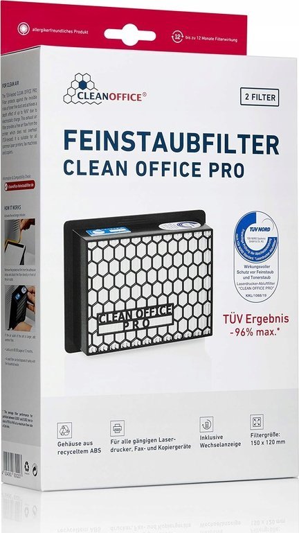 Cleanoffice Filtr przeciwpyłowy drukarki Clean Office 2 szt.