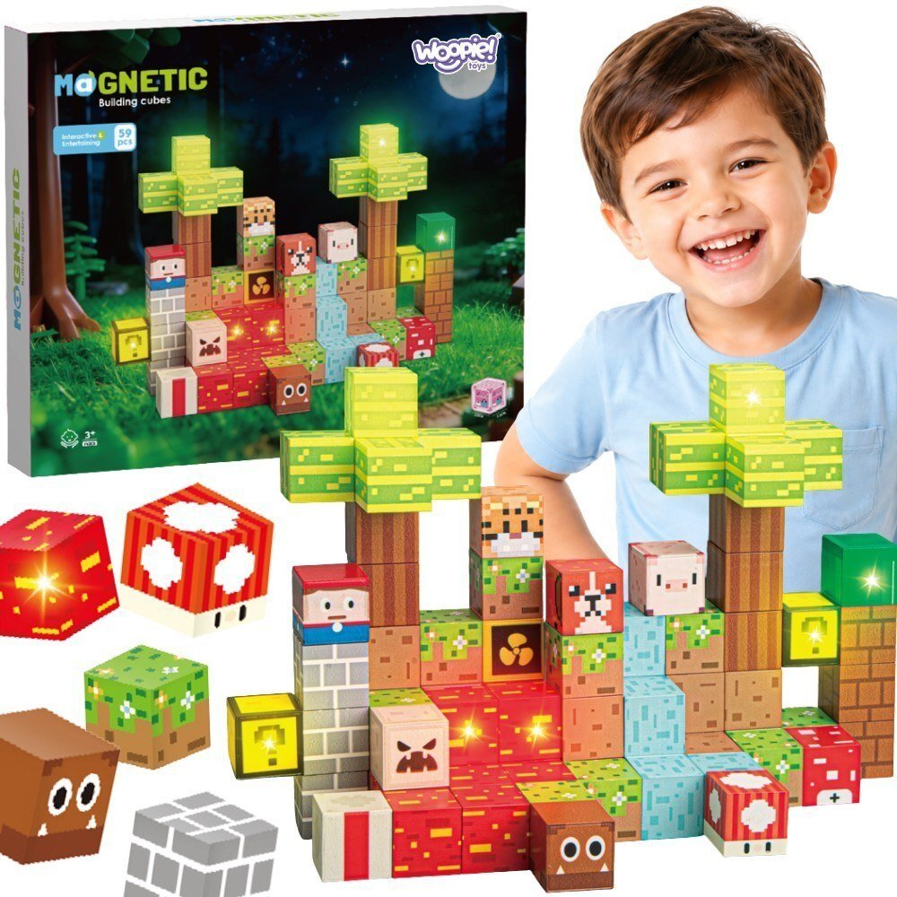 Woopie Magnetyczne klocki konstrukcyjne las 75 el. (58922)