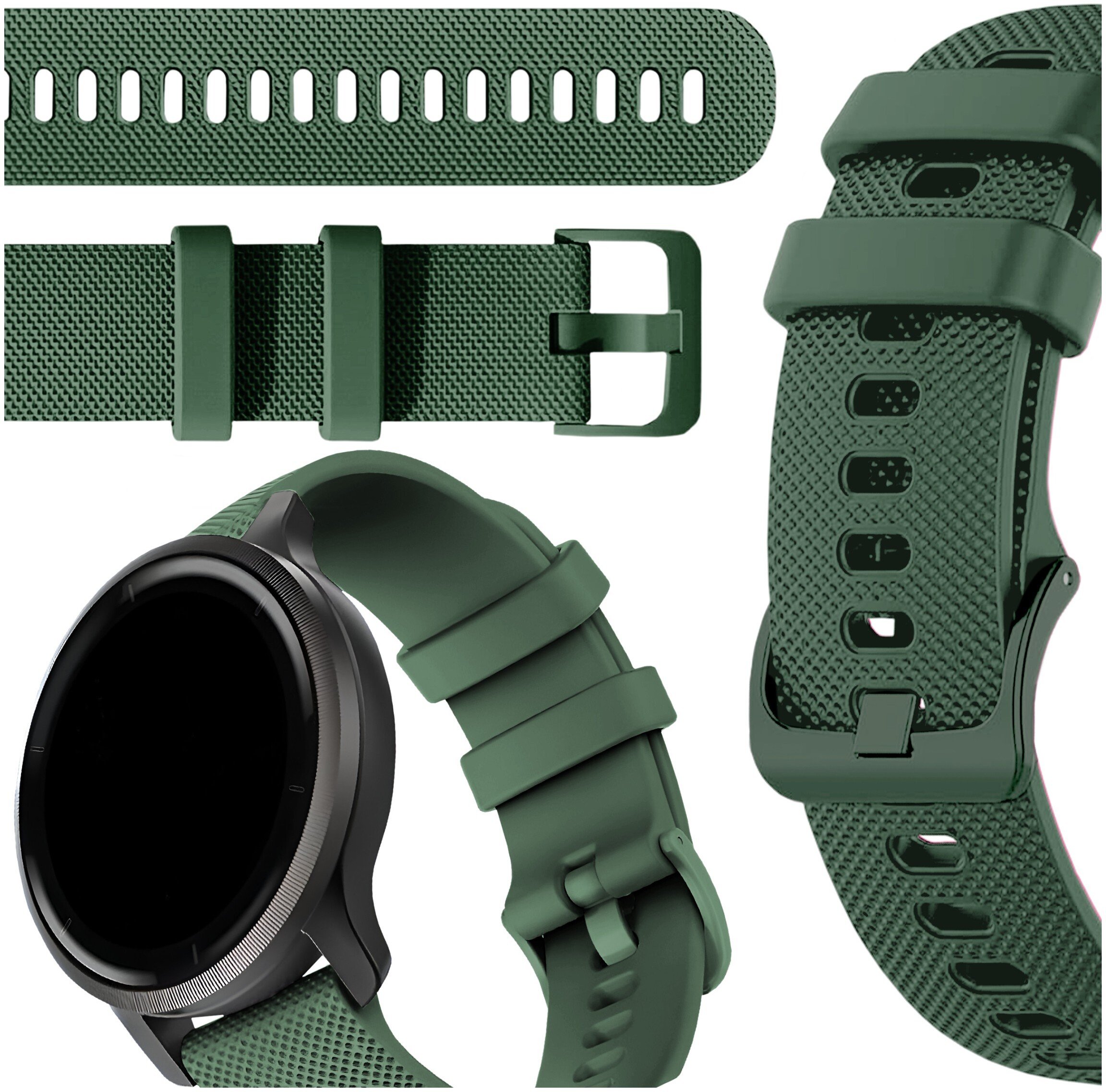 ChronSmarta Pasek ChronSmarta do smartwatch'a Garmin Venu SQ GPS 2 3 Music Plus Forerunner 55 245 645 (Zielony)