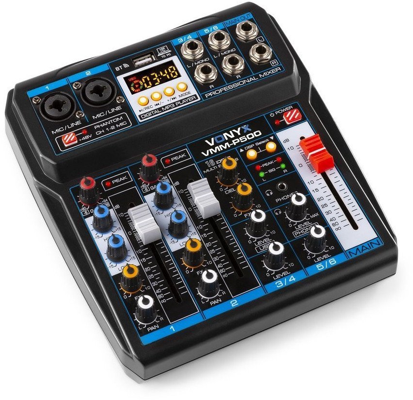 Vonyx Mikser 4-kanałowy DSP USB MP3 BT VMM-P500 one size