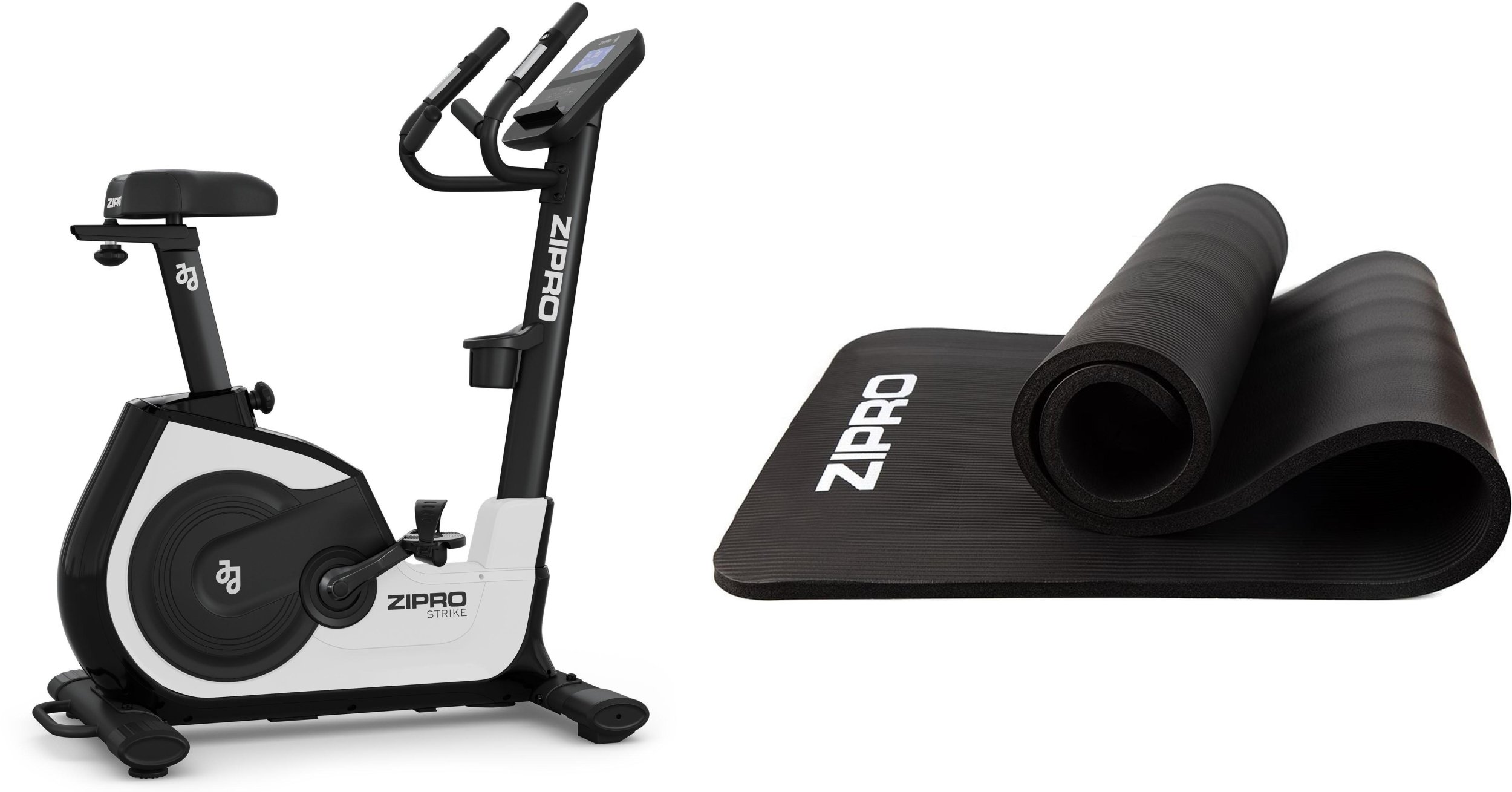 Rower stacjonarny Zipro Rower treingowy Zipro Strike White + Mata treningowa Zipro