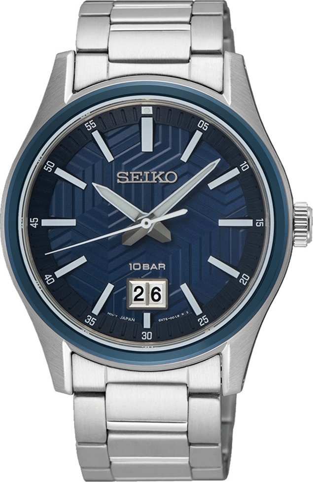 Zegarek Seiko Zegarek męski Seiko SUR559P1 srebrny