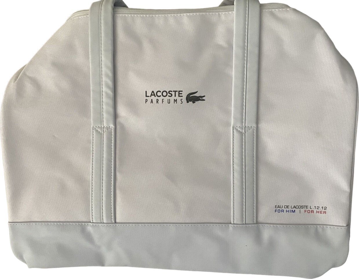 Lacoste Lacoste, Eau de L.12.12, Polyester, Bag, Weekend Bag, White, Unisex, 16 x 10 x 10 inch Unise...