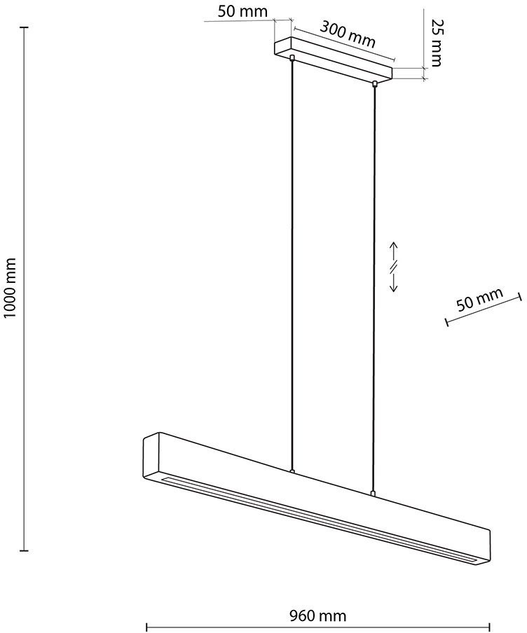 Lampa wisząca TK Lighting Lampa wisząca LED 36W TEO 6615