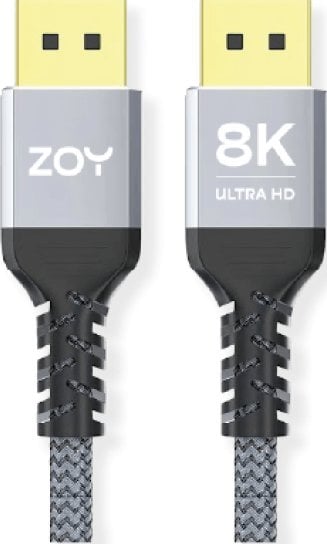 Kabel ZOY DisplayPort - DisplayPort 1.8m szary (ZCD18)
