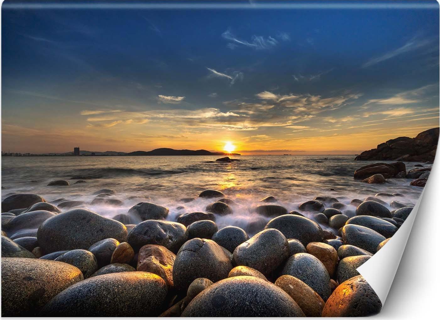 Фото - Шпалери NAD CaroGroup FOTOTAPETA Zachód Słońca Morze Kamienie 100x70 
