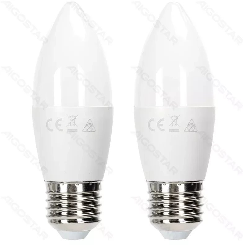 2 x Żarówka LED świeczka mleczna C37 E27 12W=81W 1170lm Ciepła