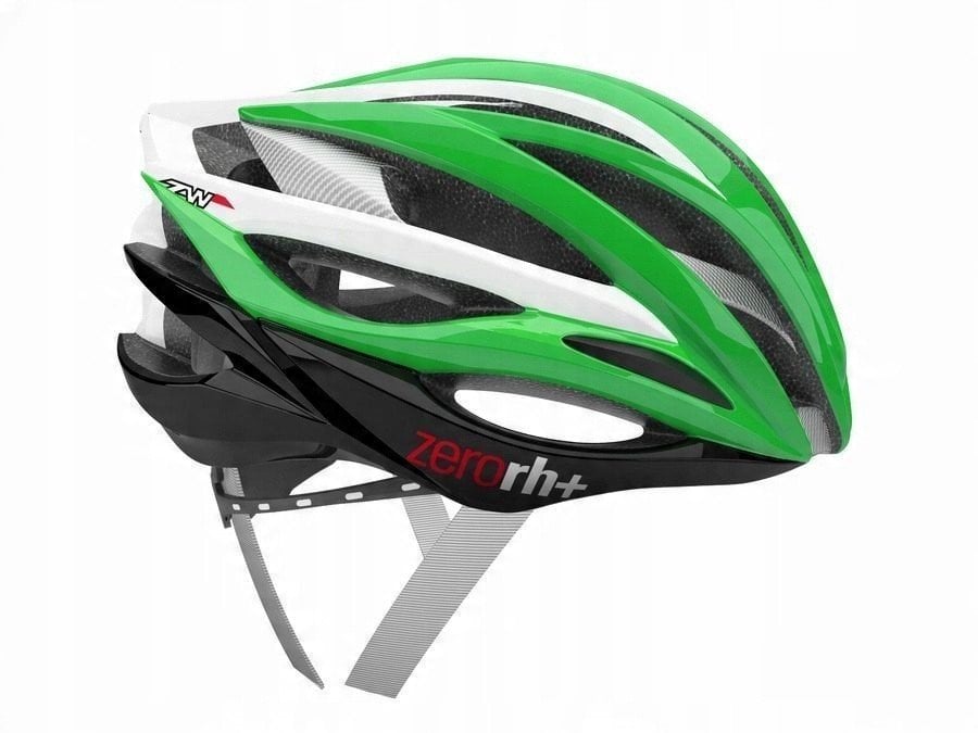 Kask rowerowy zeroRH+ ZW SHINY GREEN-SHINY WHITE - XS/M
