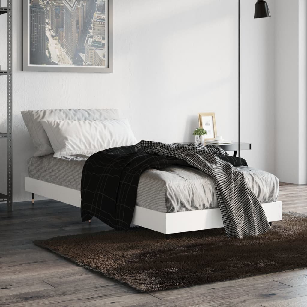 Фото - Ліжко VidaXL Rama łóżka, biała, 75x190 cm, materiał drewnopochodny 