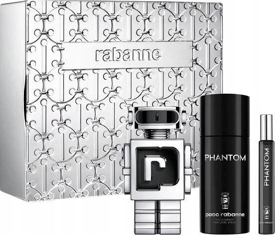 Paco Rabanne Phantom Eau de Toilette 100ml. Eau de Parfum 10ml. Deodorant Spray 150ml.