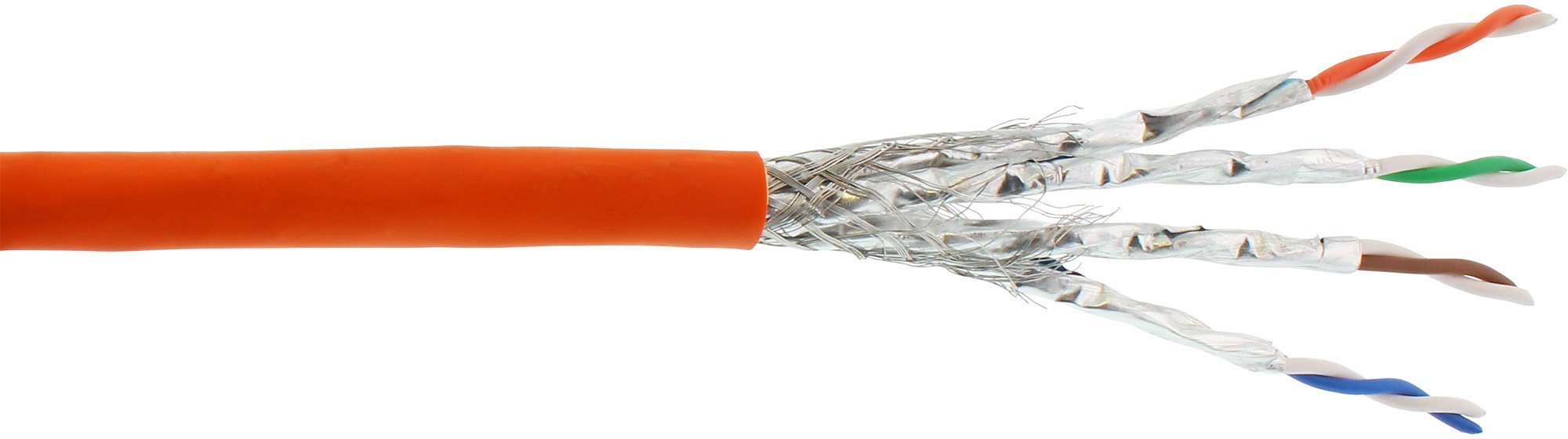 InLine InLine® Installation Cable S/FTP PiMF Cat.7a AWG23 1200MHz B2ca halogen free orange 50m