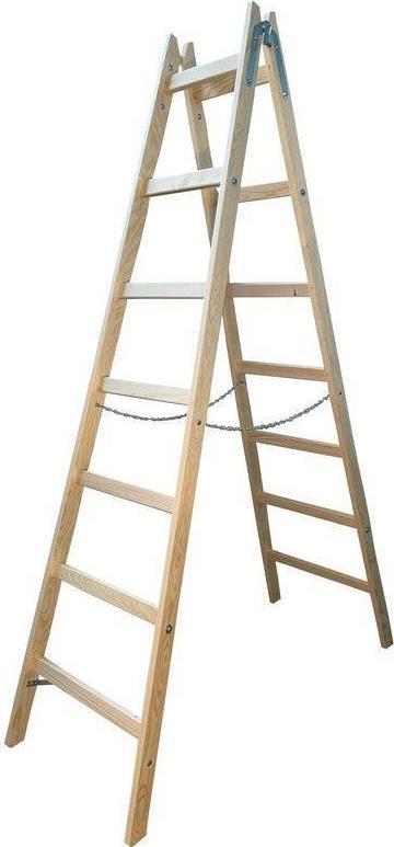 AWTools AWTOOLS DRABINA DREWNIANA 2x 7 STOPNI 150KG