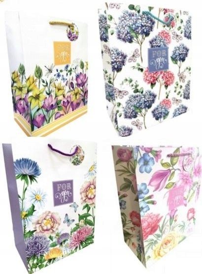 Dekoracja świąteczna MFP paper Torebka ozdobna matowa 30x40x17cm mix FRESH