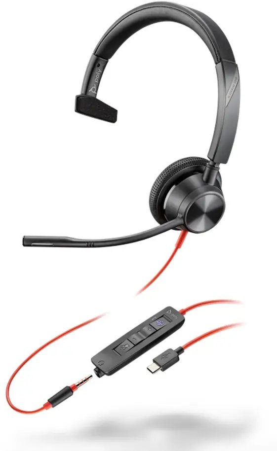 Poly Blackwire 3315 USB-A Czarny