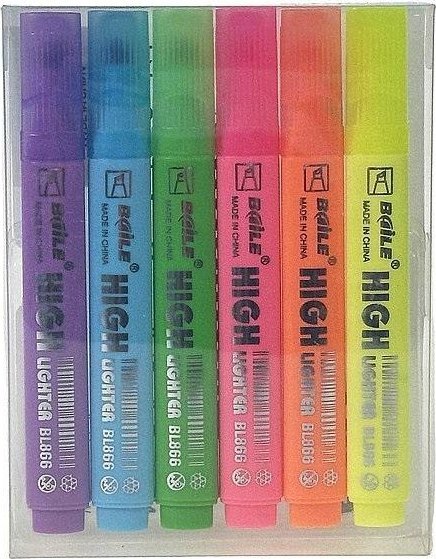 Adar Zakreślacze fluo 6szt