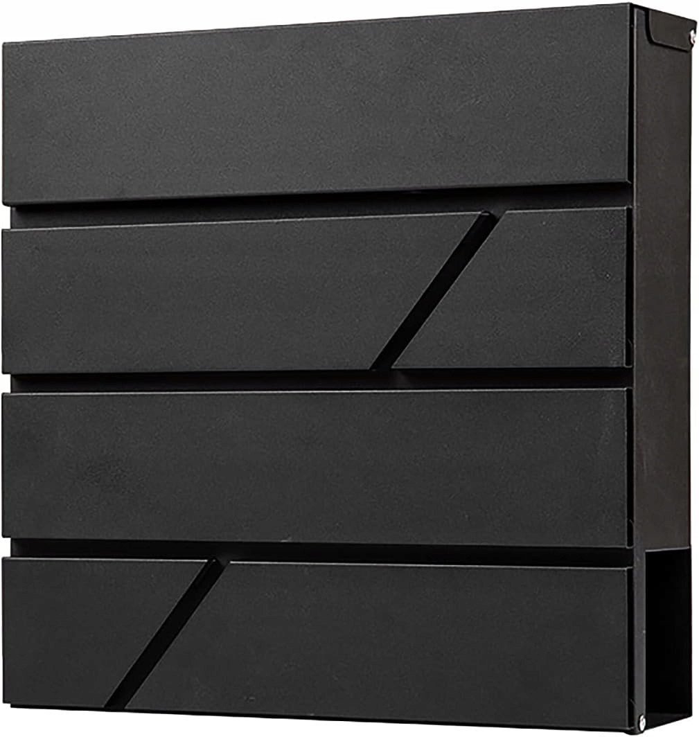 YokaHome M44 SKRZYNKA POCZTOWA NA LISTY GAZETY ANTRACYT STRIP