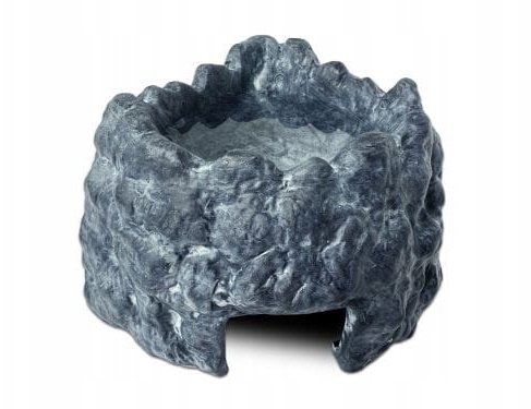 Exo Terra Wet Rock, kryjówka z miską, do terrarium, ceramiczna, S, 13x9,5x7,5cm, 55ml, narożnikowa