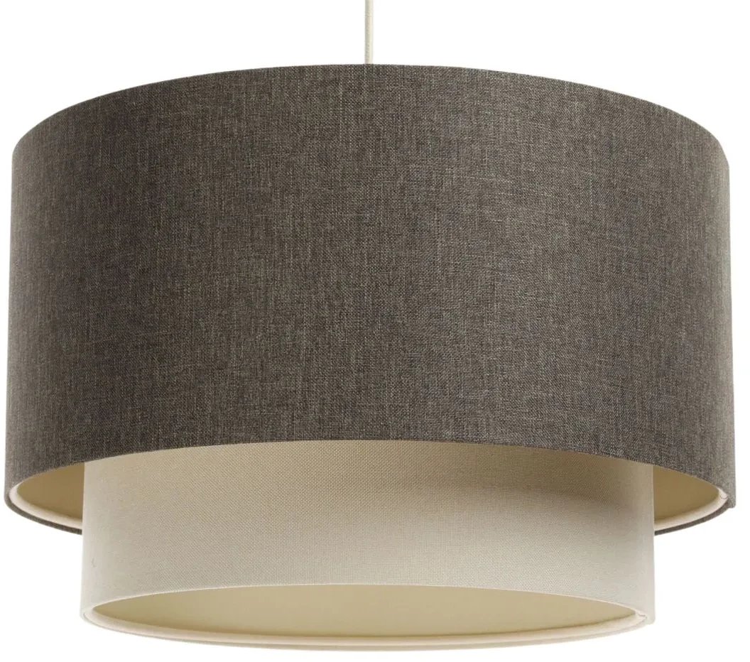 Lampa wisząca BPS KONCEPT Lampa wisząca ERUTAN DOUBLE 40 szara/kremowa