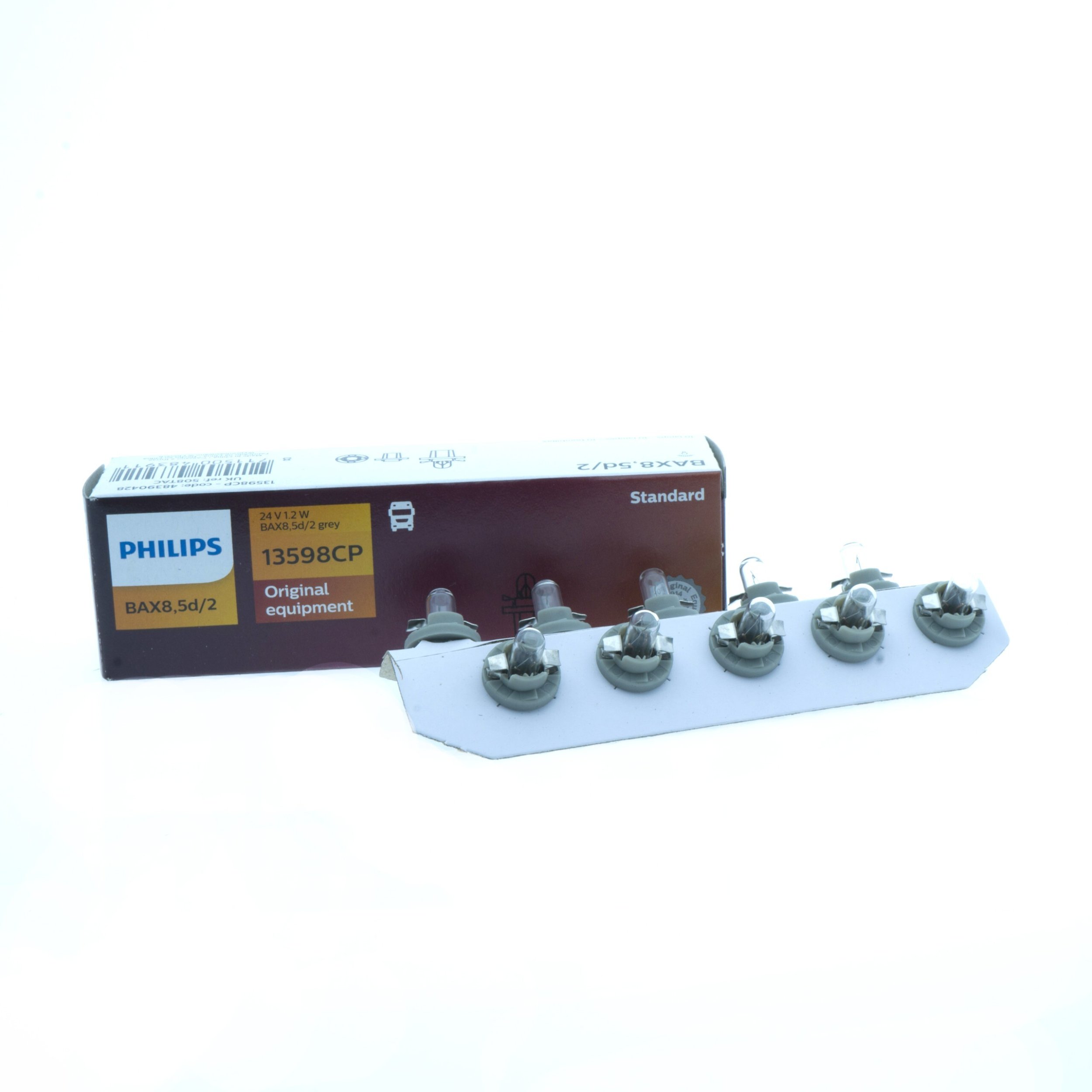 Philips PHILIPS ŻARÓWKI HALOGENOWE BAX DO WNĘTRZA 10 SZT B8.5D/2 1,2W
