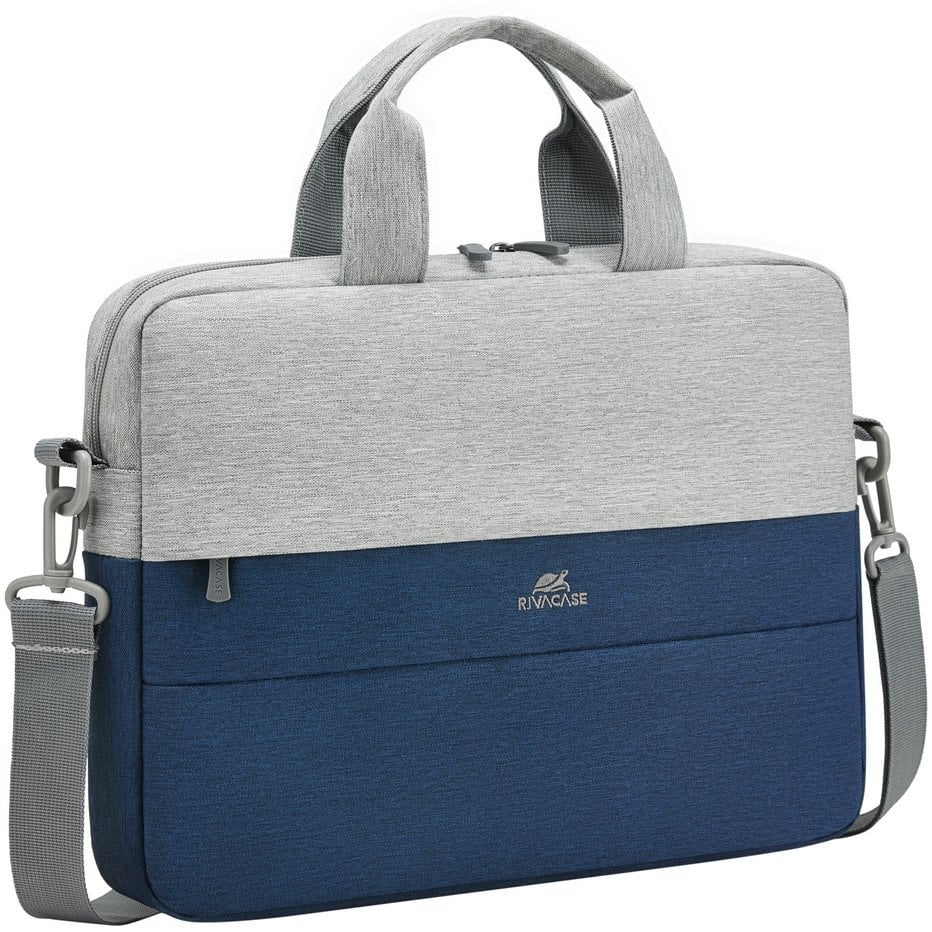 Torba RivaCase Rivacase 7522 GREY/DARK BLUE torba na laptop 35,6 cm (14") Aktówka Niebieski, Szary
