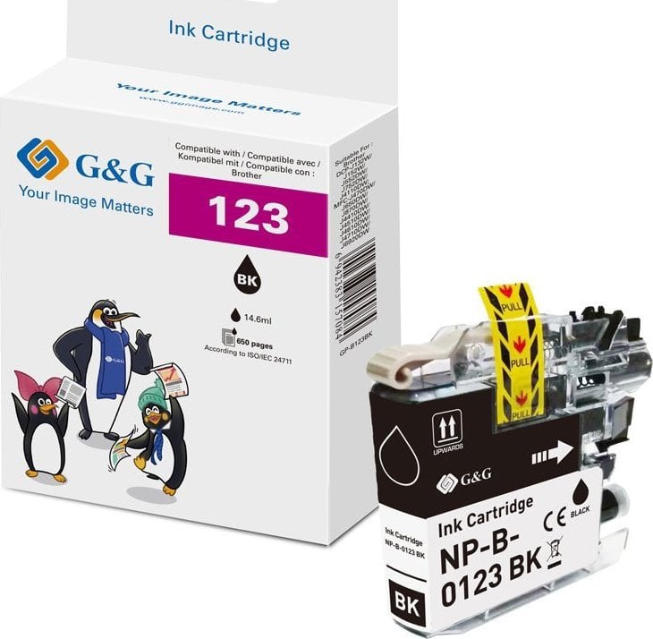 Tusz G&G G&G kompatybilny ink / tusz z LC-123BK, NP-B-0123XLBK, black, 600s
