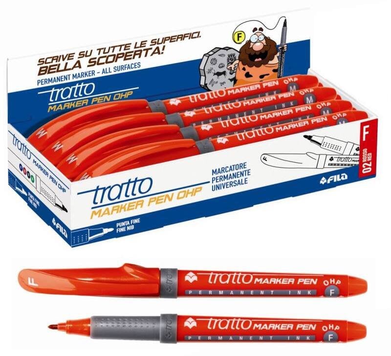 Lyra Tratto - Marker permanentny F-2,2 mm Czerwony / 806802
