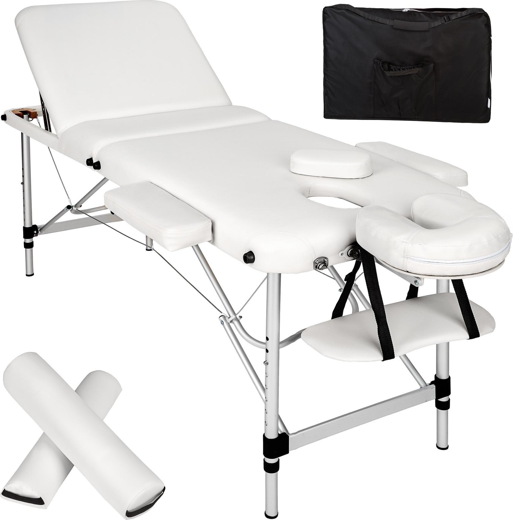 Фото - Масажний стіл Tectake 3-strefowy stół do masażu z 5cm wyściółką, wałkami i ramą aluminio 