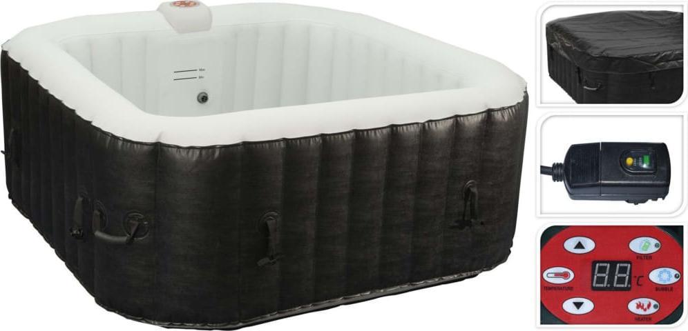 Фото - Каркасний басейн Koopman Jacuzzi ogrodowe XQ Max XQ Max Nadmuchiwana wanna z hydromasażem, 145x145x65 cm, czarno-białe 