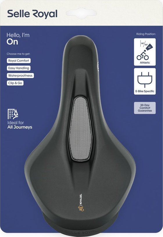 Selle Royal Siodło SELLEROYAL ON OPEN ATHLETIC 45st. żelowe + elastomery unisex (NEW 2024)