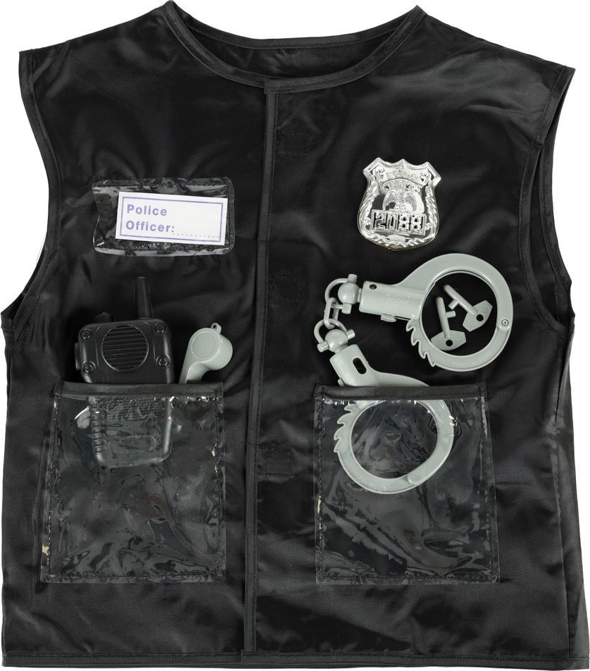 Kostium strój karnawałowy przebranie policjant kajdanki gwizdek zestaw 3-8 lat Kik Sp. z o. o. Sp. k.