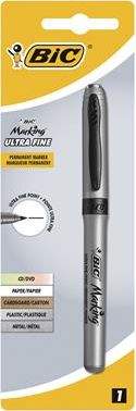 Bic Marker permanentny Grip CD czarny na blistrze