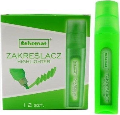 SCHEMAT Zakreślacz zielony (12szt)