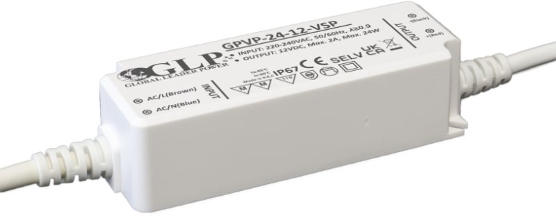 GLP LED Driver CV 12V/24W IP67 PFC Plastic case (5902135164266)