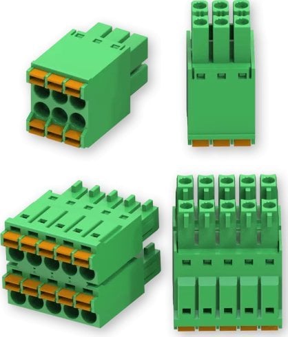 Teltonika PR5MEC15 blok zaciskowy 2 x 5, 2 x 3 Zielony
