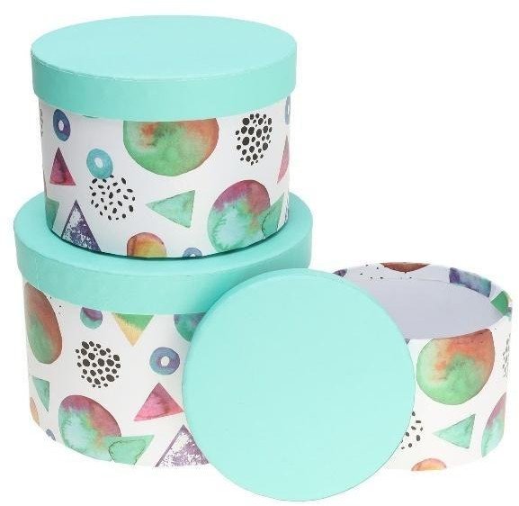 Rozette Pudełko Flower Box 3szt zielony ROZETTE