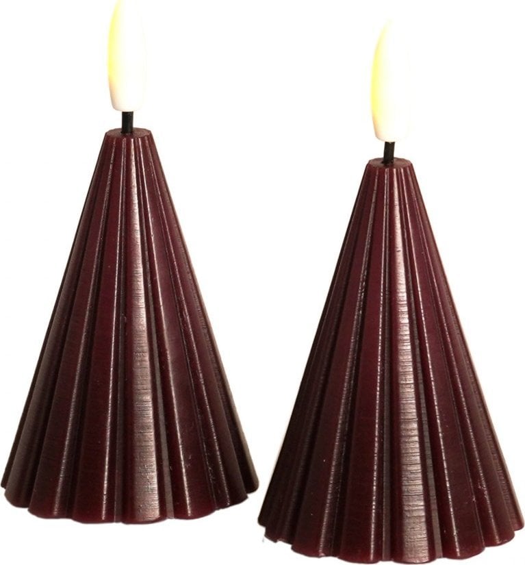 Dekoracja świąteczna Sirius Sirius Laura Tree, 2 pcs. Ø5,7x8cm, Bordeaux