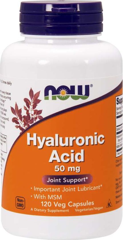 NOW Foods - Kwas Hialuronowy z MSM, 50mg, 120 vkaps