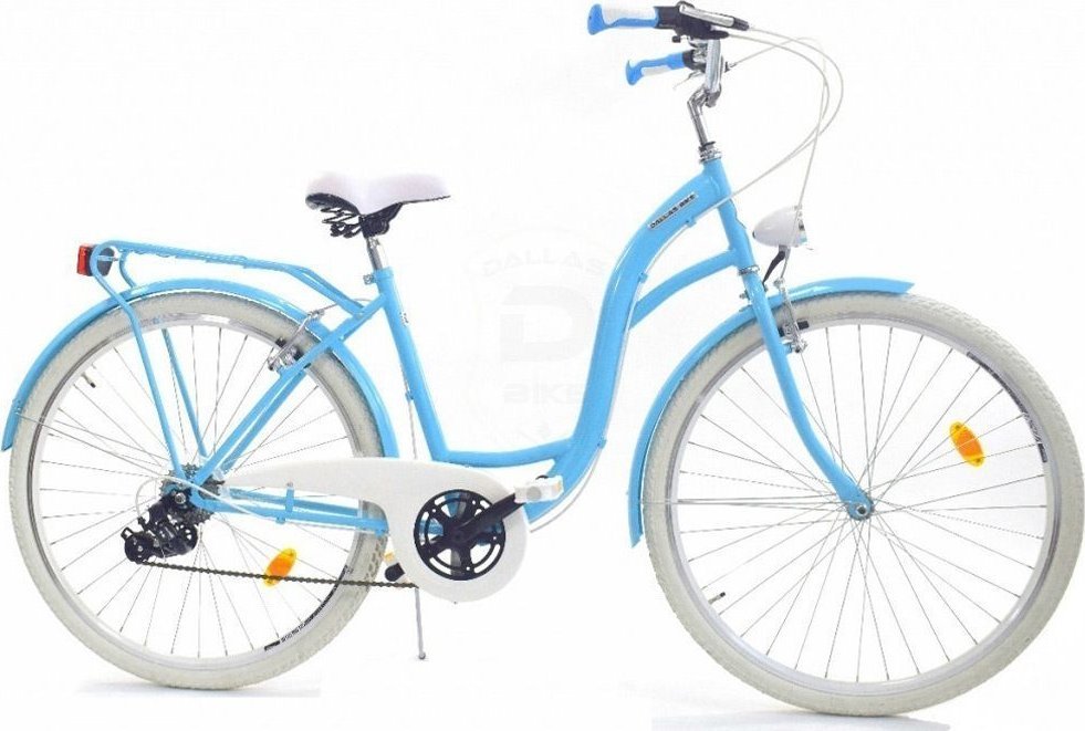 Zdjęcia - Rower Dallas Bike   City 28" 7spd - niebieski z białym 